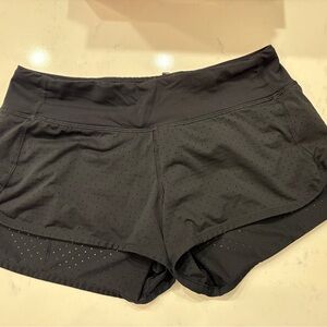 lululemon athletica Black Perforated Women's Athletic Shorts
